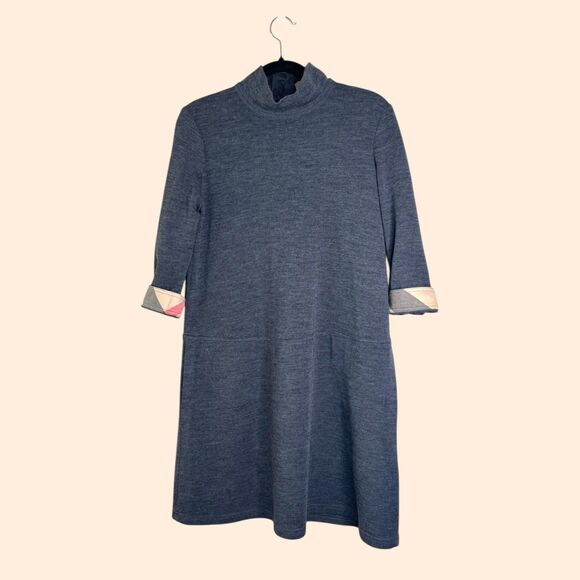 Burberry Brit Wool Mock Neck Dress - Picture 1 of 8